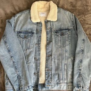 Old Navy Sherpa Borg Collar Jean Jacket